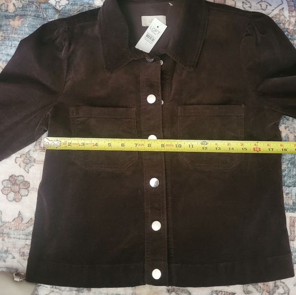 Loft light corduroy jacket, dark brown, Size Small - Picture 3 of 5